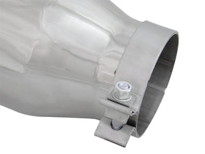 aFe MACH Force-XP 304 SS Right Side Single Wall Polished Exhaust Tip 4in Inlet x 6in Outlet x 12in L