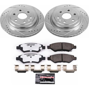 Power Stop 10-16 Cadillac SRX Rear Z26 Street Warrior Brake Kit