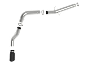 aFe Large Bore-HD 5in 409SS DPF-Back Exhaust System w/Black Tip 19-20 Ram Diesel Trucks L6-6.7L (td)