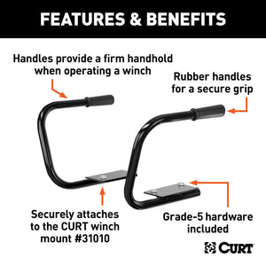 Curt Hitch-Mounted Winch Mount Handles for 31010