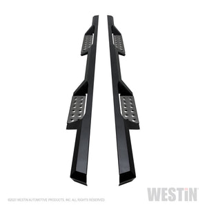 Westin 04-13 Chevy Silverado 1500 Crew Cab HDX Stainless Drop Nerf Step Bars - Textured Black