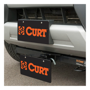 Curt Hitch-Mounted License Plate Holder (Fits 2in Receiver)