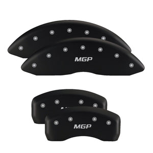 MGP 4 Caliper Covers Engraved Front Honda Engraved Rear H Logo Black finish silver ch