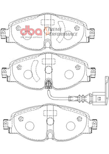 DBA 15-19 Audi A3 (w/288mm Front Rotor) XP Performance Front Brake Pads