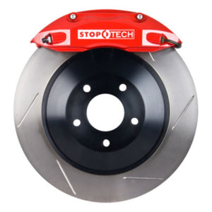 StopTech 05-14 Ford Mustang GT BBK Front ST-40 Red Calipers 1pc 355x32 Slotted Rotors