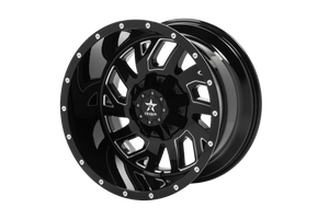 RBP 65R Glock 20x12 5x150 BP / 4.75 BS / -44mm Offset 110mm CB Gloss Black w/Machined Grooves Wheel