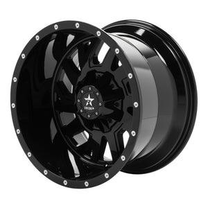 RBP 65R Glock 20x12 5x139.7 BP / 4.75 BS -44mm Offset 78mm CB (Hub Centric) Gloss Black Wheel