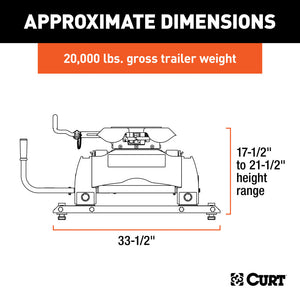 Curt Q20 5th Wheel Hitch w/Ford Puck System Roller