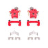 Power Stop 92-01 Honda Prelude Rear Red Calipers w/Brackets - Pair