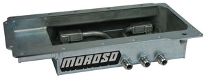 Moroso GM LS (w/Three Left Side Pick Ups) Fabricated Dry Sump 4in Steel Oil Pan