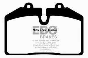 EBC 92-93 Porsche 911 (964) 3.6 Carrera RS America Yellowstuff Front Brake Pads