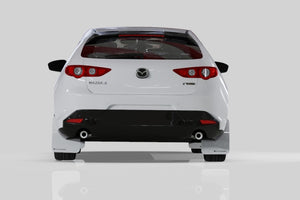 Rally Armor 19-24 Mazda3 Hatchback White UR Mud Flap w/Black Logo