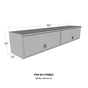 Westin/Brute High Cap HD Top Sider 16in x 96in w/flip up Doors - Aluminum