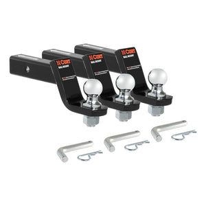 Curt Loaded Ball Mounts w/2in Balls (2in Shank 7500lbs 4in Drop 3-Pack)