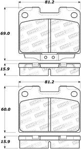 StopTech 93-99 Mitsubishi 3000GT Street Performance Rear Brake Pads