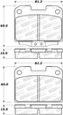 StopTech 93-99 Mitsubishi 3000GT Street Performance Rear Brake Pads