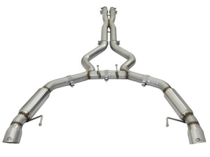 aFe MACHForce XP 3in Aggressive Toned Cat-Back Exhausts w/ Polished Tips 15-17 Ford Mustang V6/V8