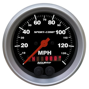 Autometer Sport-Comp 3-3/8 inch 140 MPH Electronic Speedometer w/ GPS Rally Nav Display Gauge
