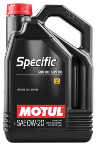 Motul 5L Specific 508 0W20 Oil - Acea A1/B1 / VW 508.00/509.00 / Porsche C20