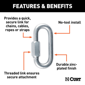 Curt 1/2in Quick Link (3300lbs)