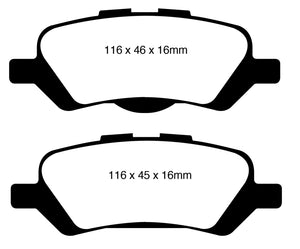 EBC 08+ Toyota Venza 2.7 Redstuff Rear Brake Pads