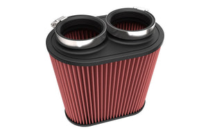 K&N Universal Clamp-On Air Filter 3in Dual Flange 9in x 6in Base 7.5in x 3.688in Top 7.5in Height