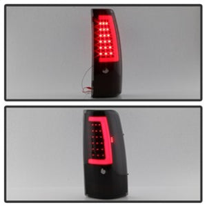 xTune Chevy Silverado 1500/2500/3500 99-02 Version 3 Tail Lights Black Smoke ALT-ON-CS99V3-LBLED-BSM