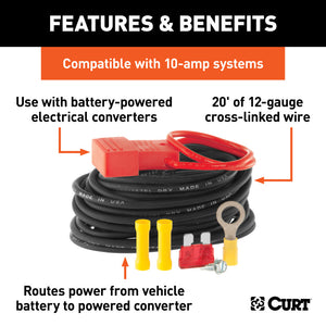 Curt Powered Converter Wiring Kit (10 Amps)