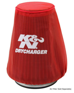 K&N Red Drycharger 5.25in x 3in Round Tapered Air Filter Wrap