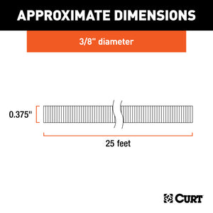 Curt 3/8in Convoluted Slit Loom Tubing (Packaged - 25ft)