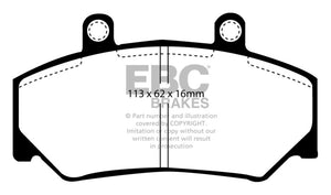 EBC 91-95 Volvo 940 (ABS) 2.3 (Bendix) Redstuff Front Brake Pads