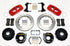 Wilwood AERO4 Rear P-Brake Kit 14.00in Red Small Ford 2.66in Offset