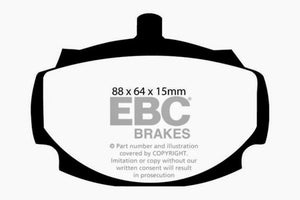 EBC 62-81 Mg MGB 1.8 Yellowstuff Front Brake Pads